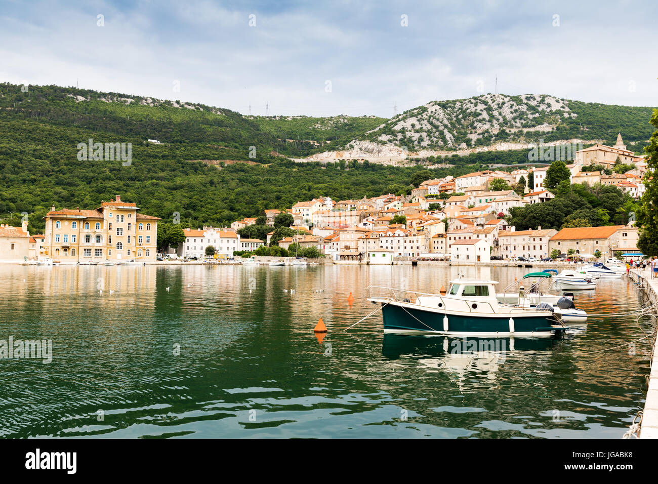 Blick auf die alte Stadt Bakar in Kroatien Stockfoto
