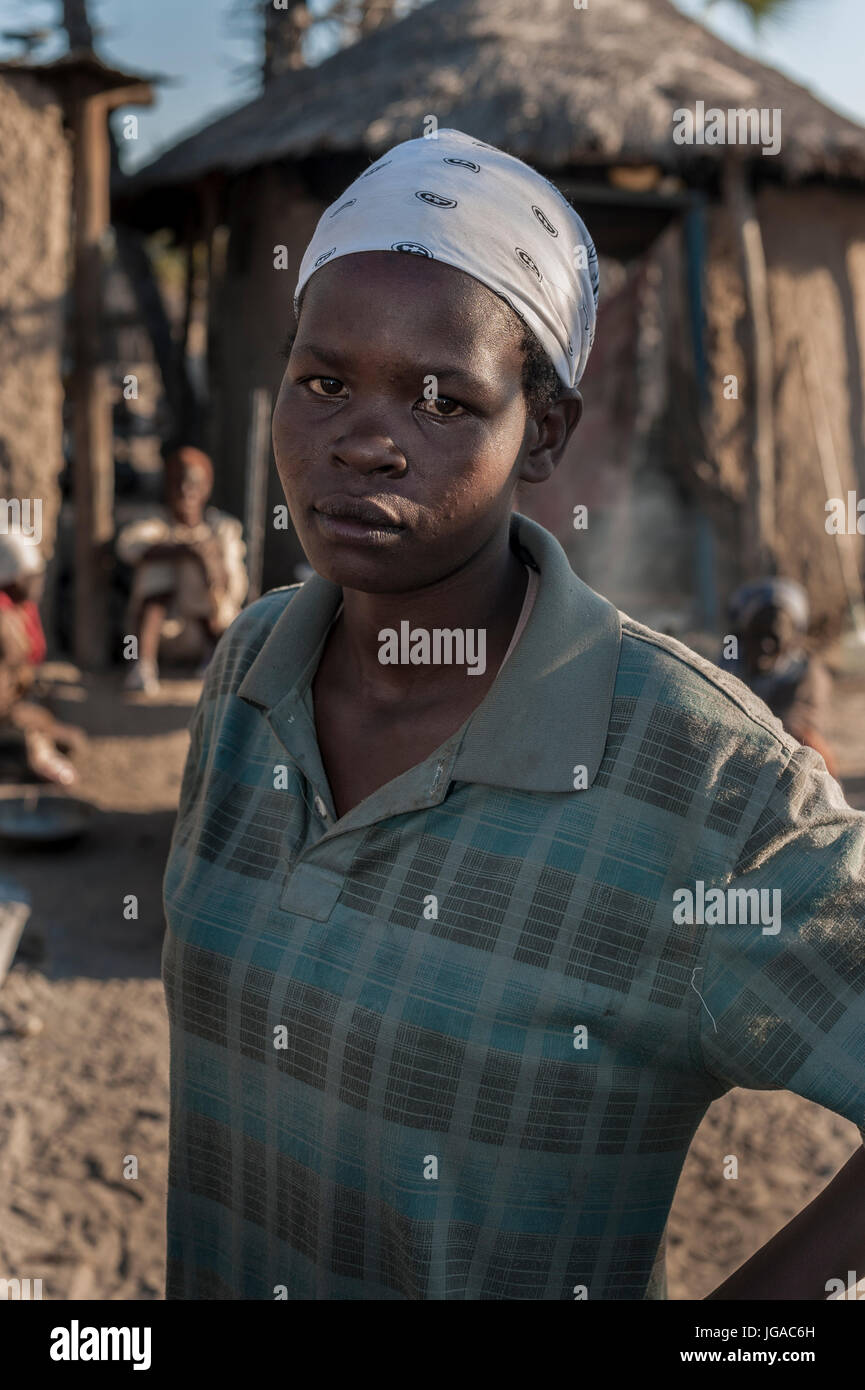 Dame in Maun Botsuana Afrika Stockfoto