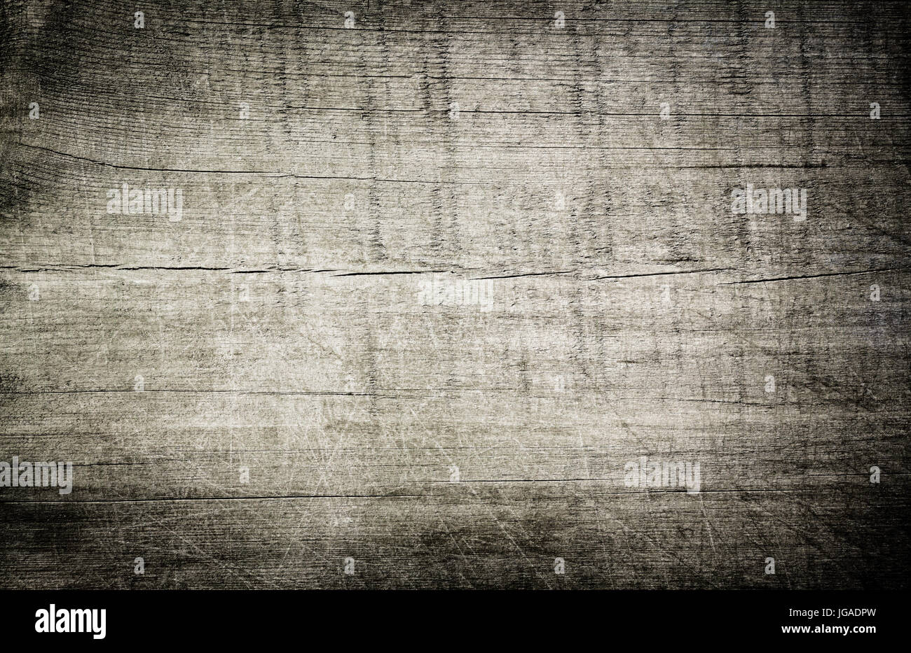 Graue Grunge zerkratzt aus Holz schneiden, Schneidebrett. Holzstruktur. Stockfoto