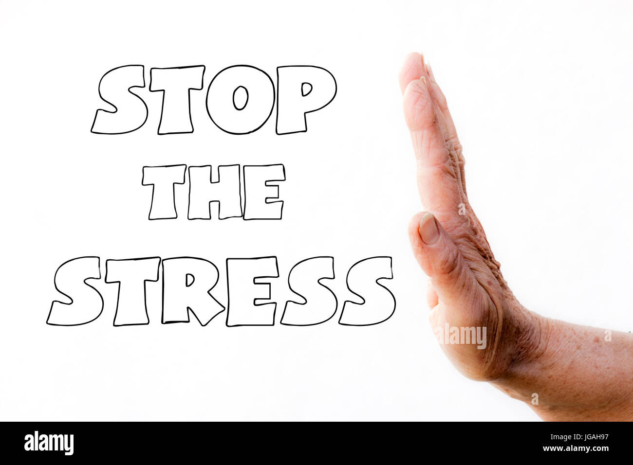Stoppen Sie den stress Stockfoto