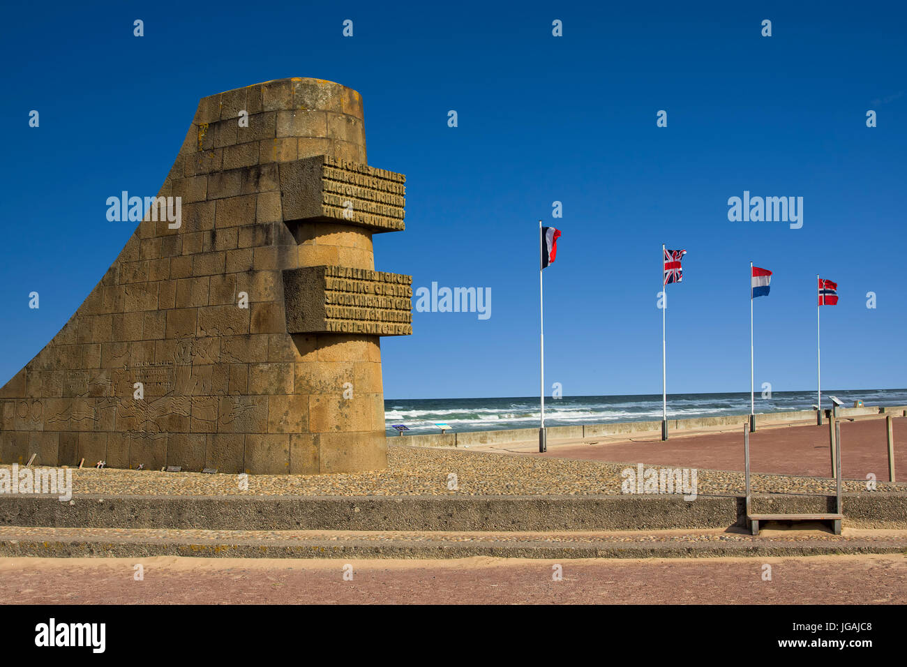 Omaha Beach-Denkmal, Normandie Stockfoto