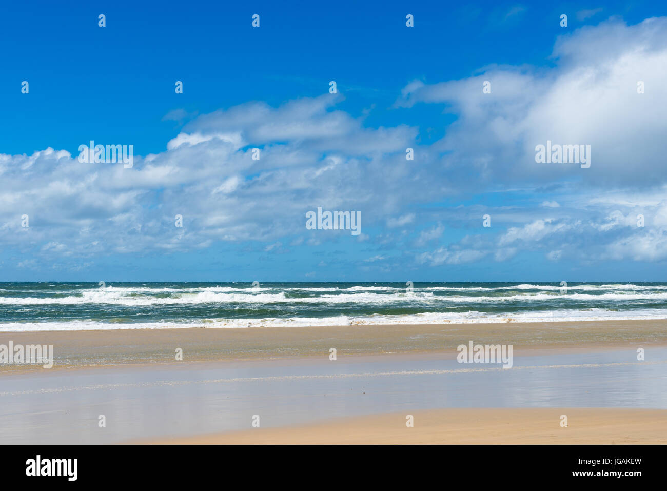 Sandstrand, Teil des Great Sandy National Park, Queensland, Australien. Stockfoto