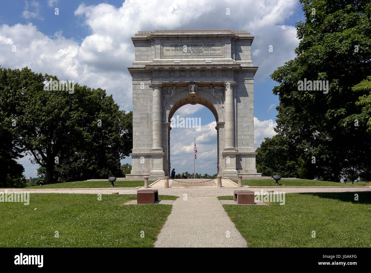 National Memorial Arch in der Valley Forge National Park, Pennsylvania Stockfoto