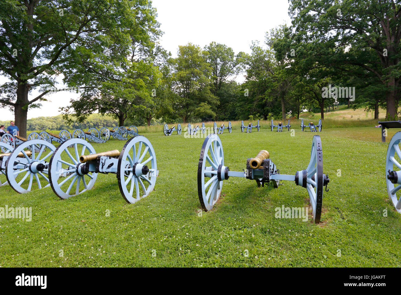Artillerie Park, historischen Valley Forge National Park, Pennsylvania Stockfoto
