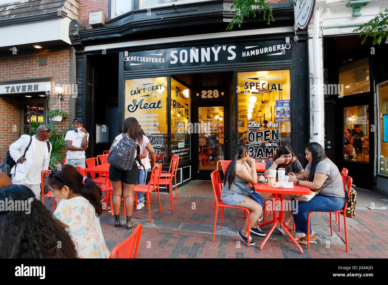 Sonny's Käsesteak, 228 Market St, Philadelphia, PA. Stockfoto