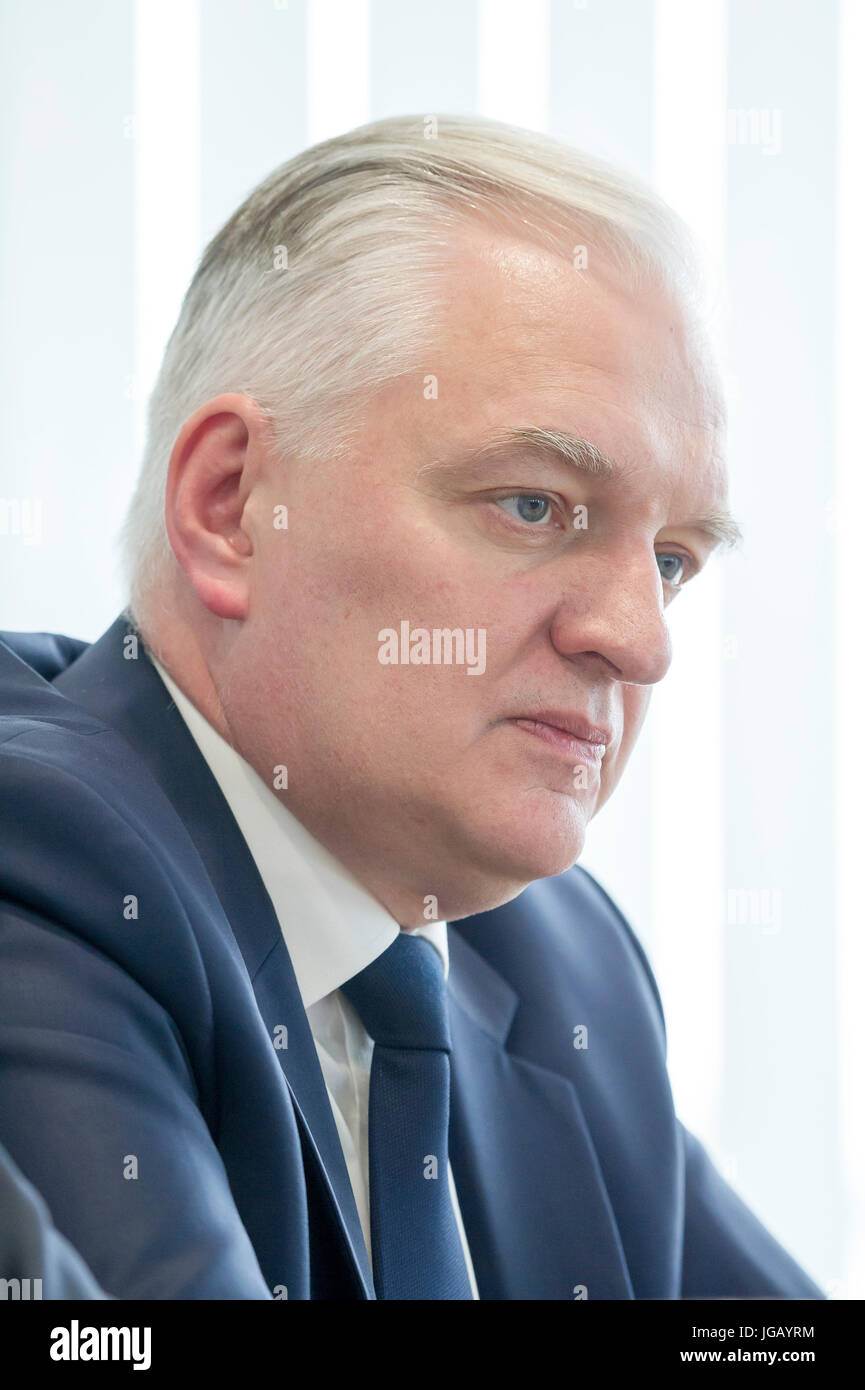 Jaroslaw Gowin Minister für Wissenschaft und Hochschulwesen in Danzig, Polen. 12. April 2017 © Wojciech Strozyk / Alamy Stock Foto Stockfoto