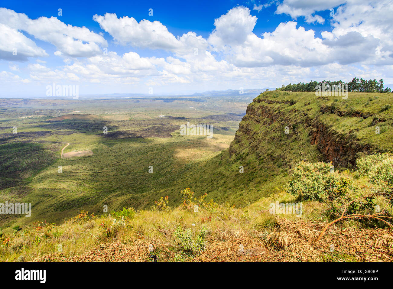 Wunderschöne Landschaft des Menengai Crater, Nakuru, Kenia, Ostafrika Stockfoto
