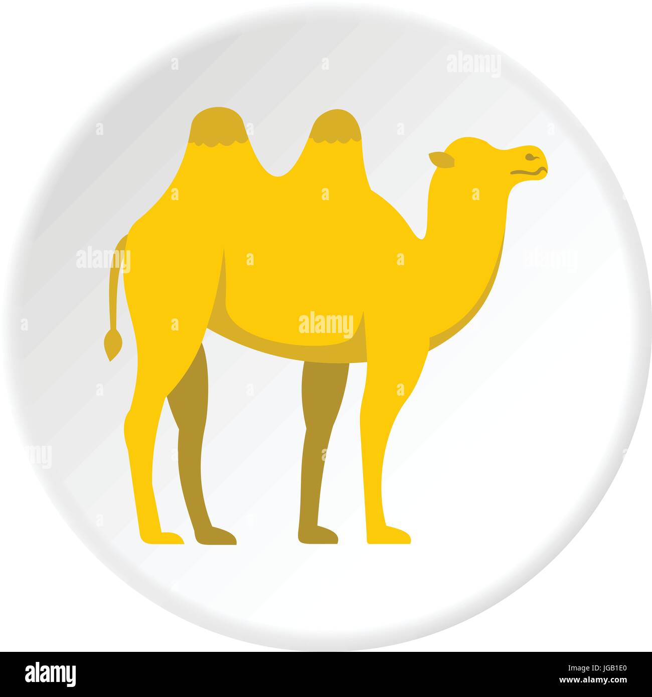 Gelbes Kamel Symbol Kreis Stock Vektor