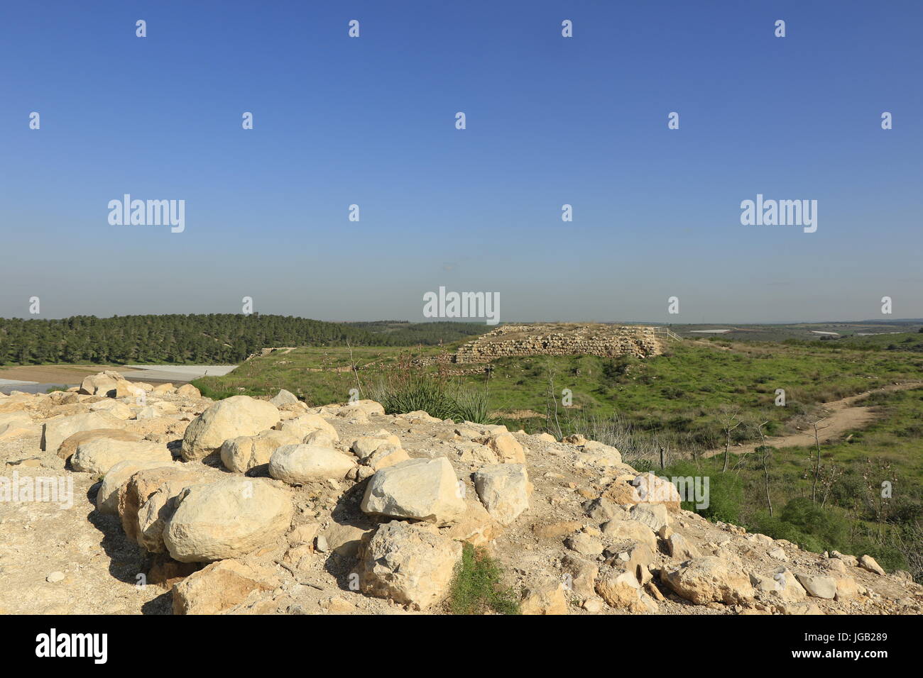 Israel, Tel Lachish, Standort der biblischen Stadt Lachish Stockfoto