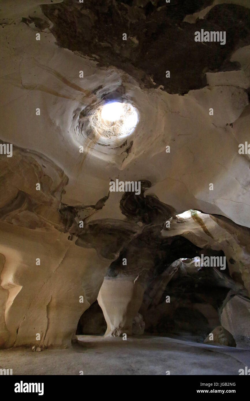 Israel, führte, ein Bell-Höhle in Beth Guvrin Nationalpark Stockfoto