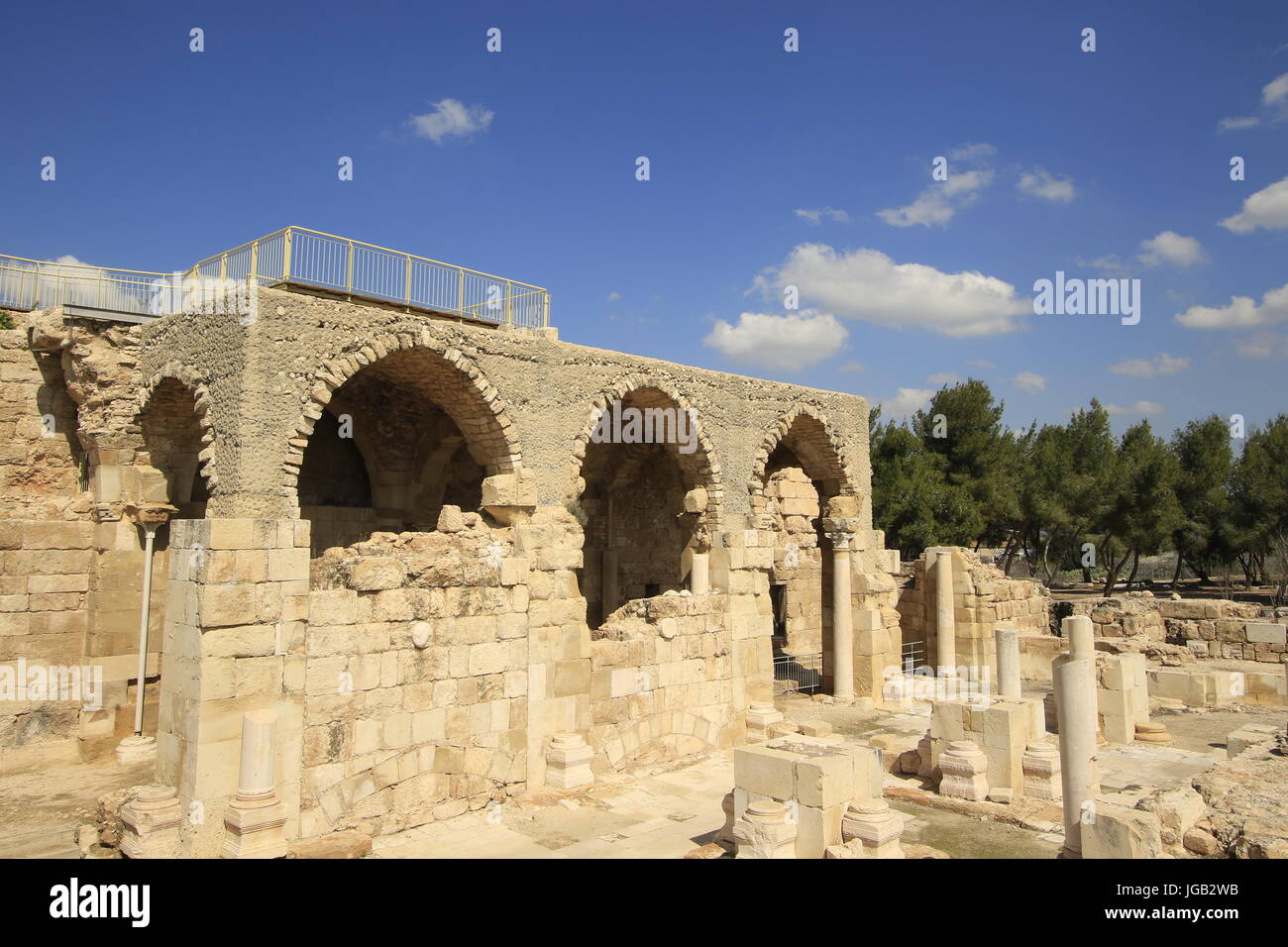 Israel, führte, die Kirche der Kreuzfahrer-Festung in Beth Guvrin Stockfoto