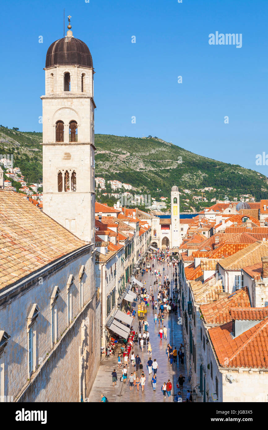 Kroatien-Dubrovnik-Kroatien-Dubrovnik Franziskanerkloster St. Erlöser Kirche Placa Hauptstraße Stradun Dubrovnik Altstadt Dubrovnik Stockfoto