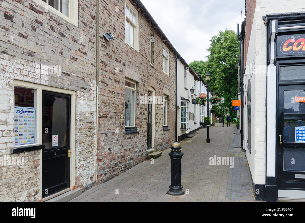 Kleine Kirche Lane in Tamworth, Staffordshire Stockfoto