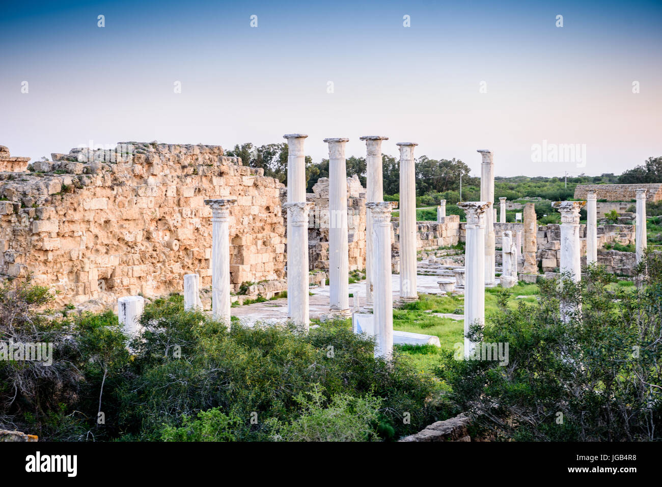 Antike Stadt Salamis im östlichen Teil von Zypern. Stockfoto