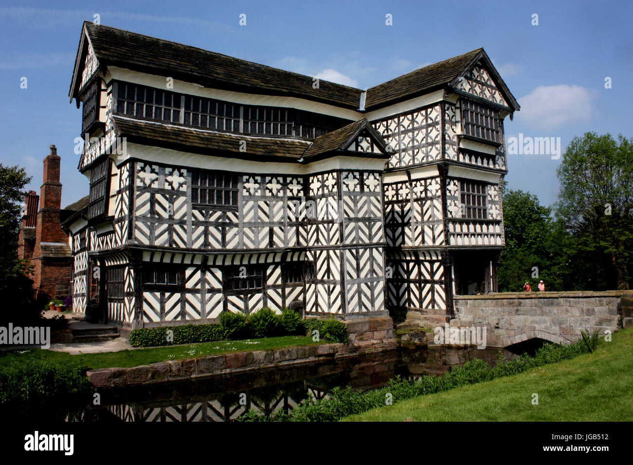 Little Moreton Hall in der Nähe von Congleton Stockfoto