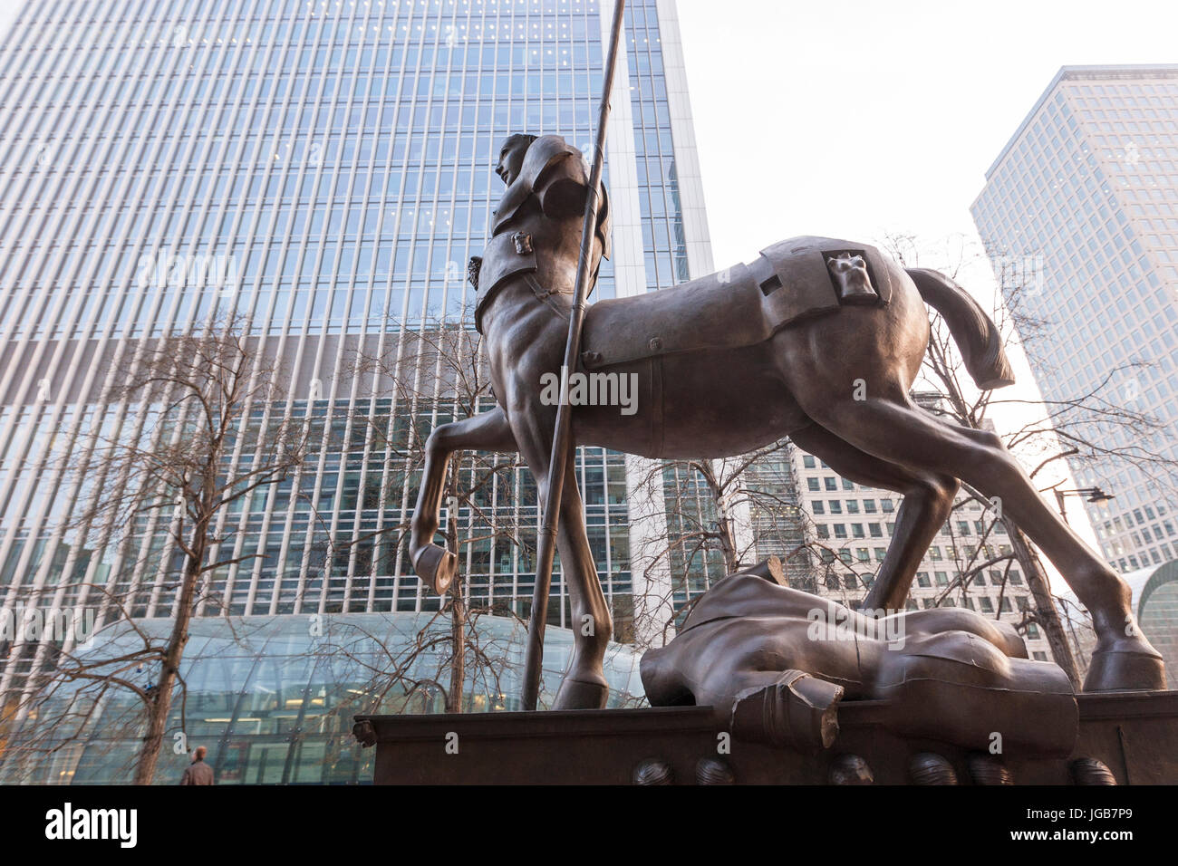 Centauro Skulptur des polnischen Künstlers Igor Mitoraj, Canary Wharf, Business District, Stratford, London, England Stockfoto