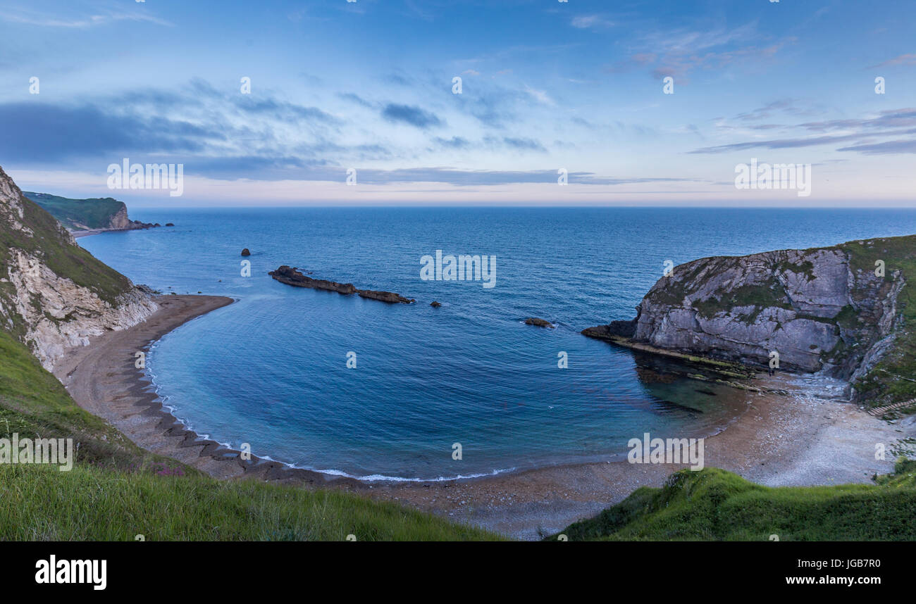 Auf der Oberseite Mann o Krieg Bucht an der jurassic Coast in Dorset, England Stockfoto