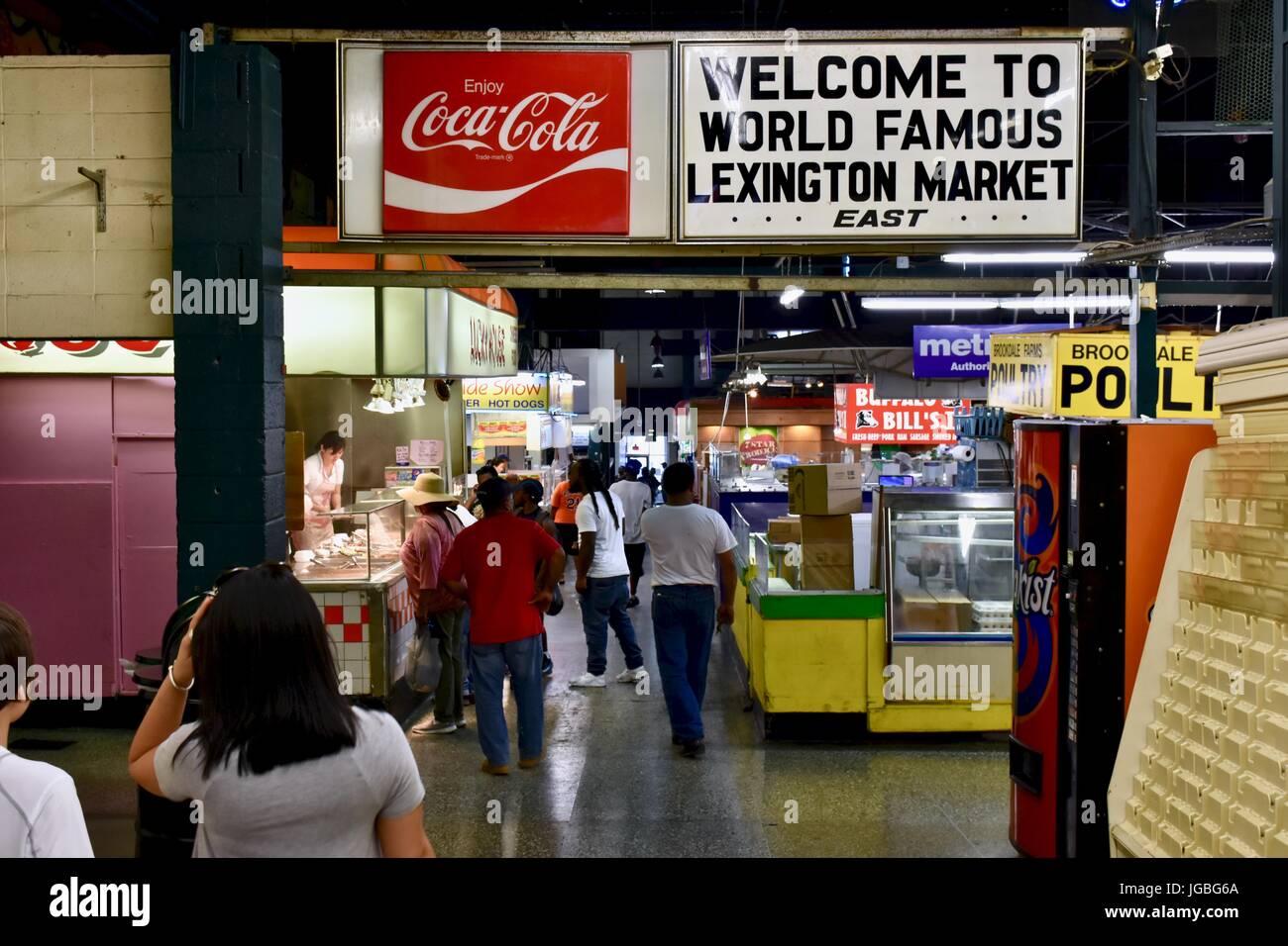 Weltmarkt berühmten Lexington in Baltimore Stockfoto
