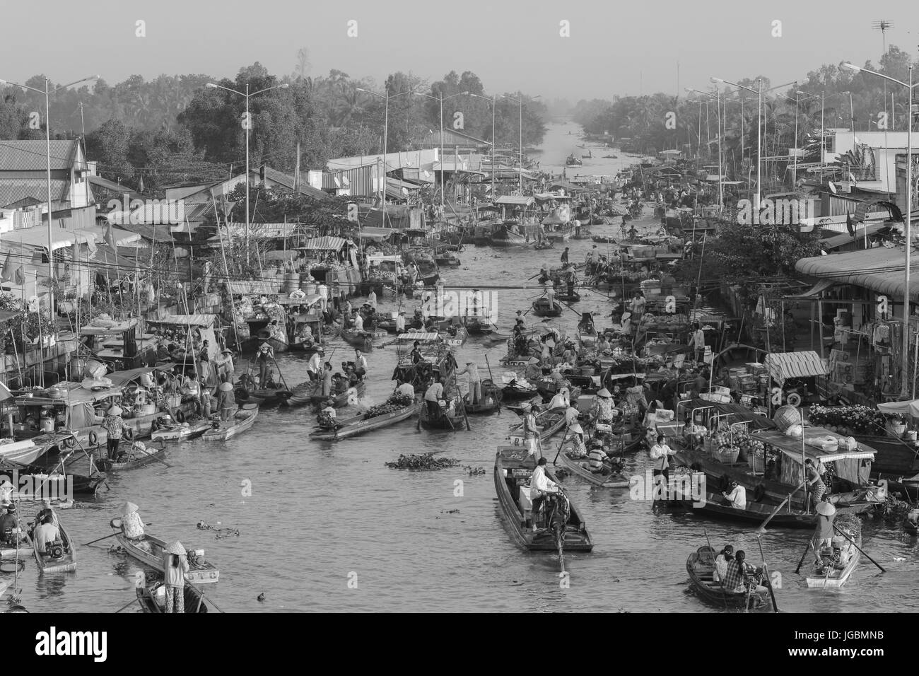 Soc Trang, Vietnam - 2. Februar 2016. Nga Nam schwimmenden Markt in Soc Trang, Südvietnam. Nam Nga ist eine der berühmten Markt im Mekong-Delta, südlichen Vi Stockfoto