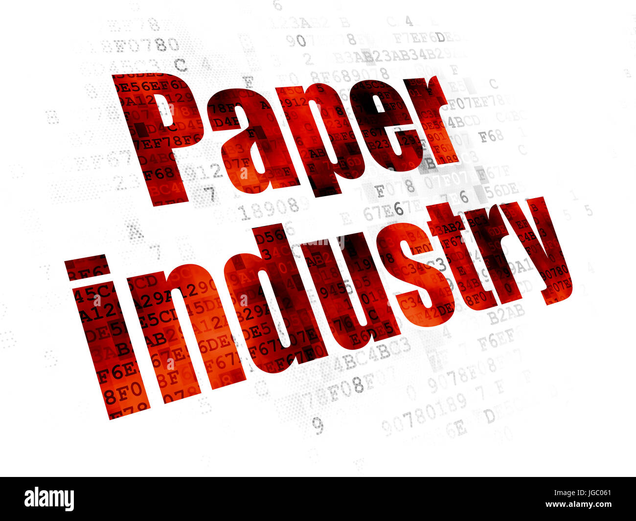 Manufacuring Konzept: Papierindustrie auf Digital-Hintergrund Stockfoto