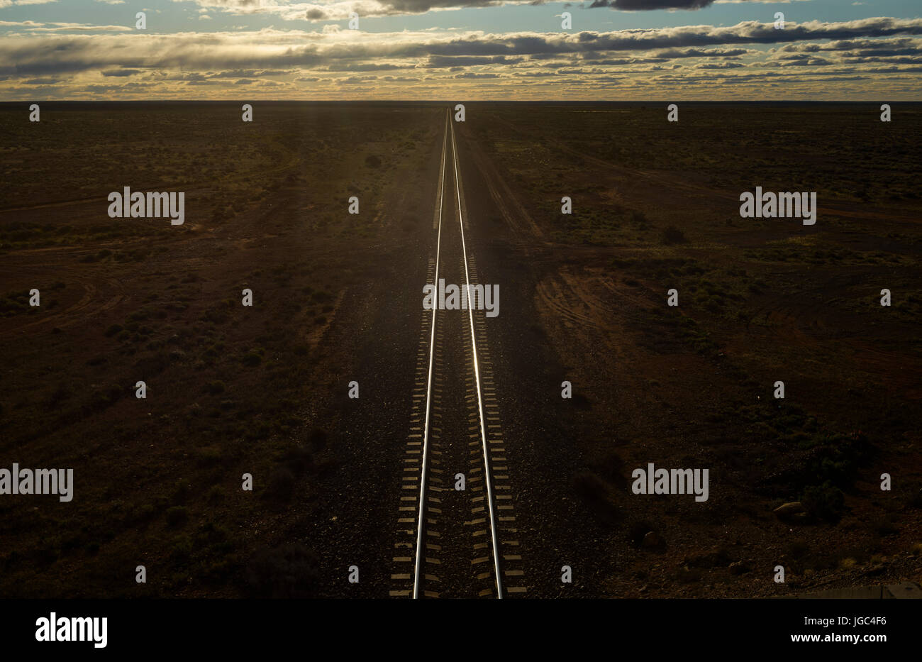 Eisenbahn im Outback, Australien Stockfoto