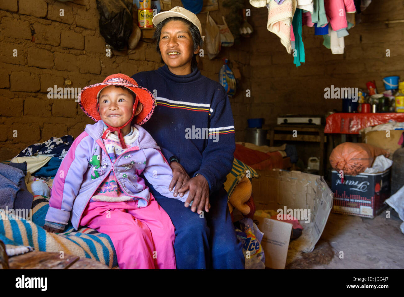 Die indigene Bevölkerung Der puna Region, Norden Argentiniens Stockfoto