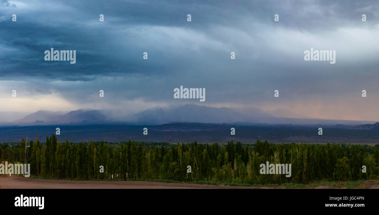 Gewitter, barreal, San Juan, Argentinien Stockfoto