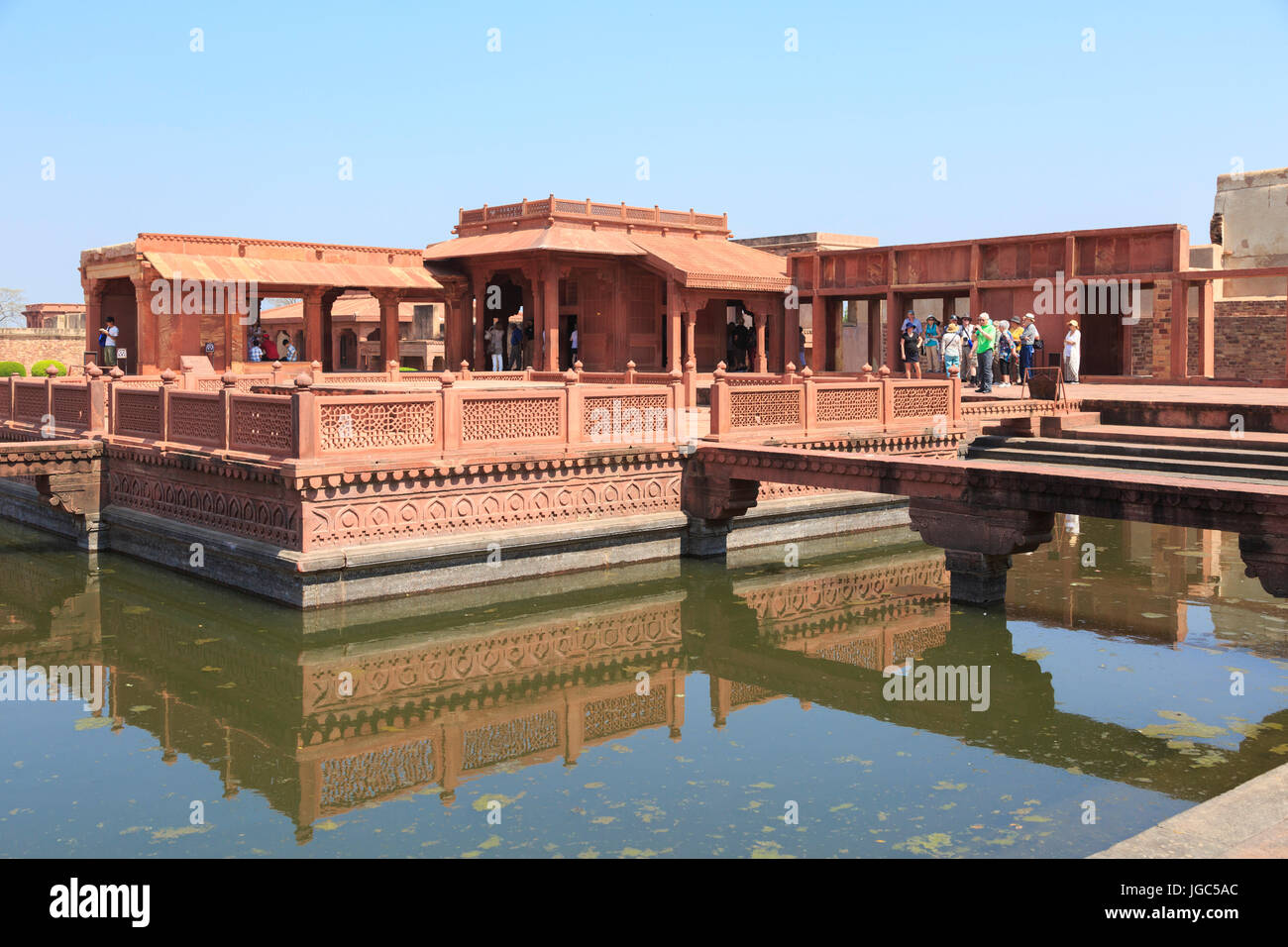 Anup Talao, Königspalast, Fatehpur Sikri, Indien Stockfoto