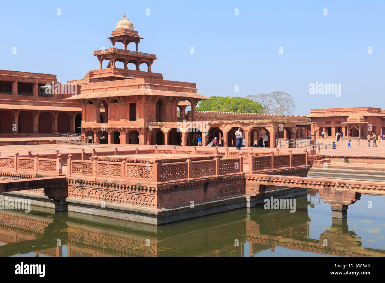 Die Panch Mahal, Königspalast, Fatehpur Sikri, Indien Stockfoto