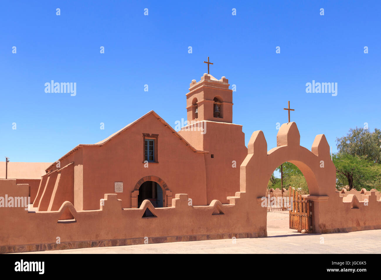 Kirche, San Pedro de Atacama, Chile, Südamerika Stockfoto