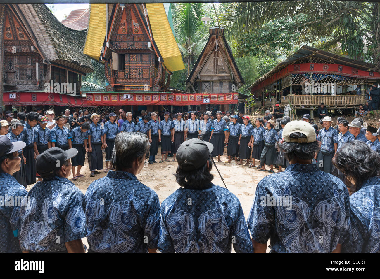 Feierlichen Begräbnis in Tana Toraja, Sulawesi Indonesien Stockfoto