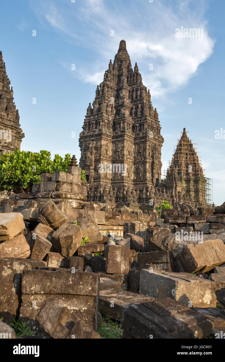 Prambanan-Tempelkomplex, Jogjakarta, Java Indonesien Stockfoto