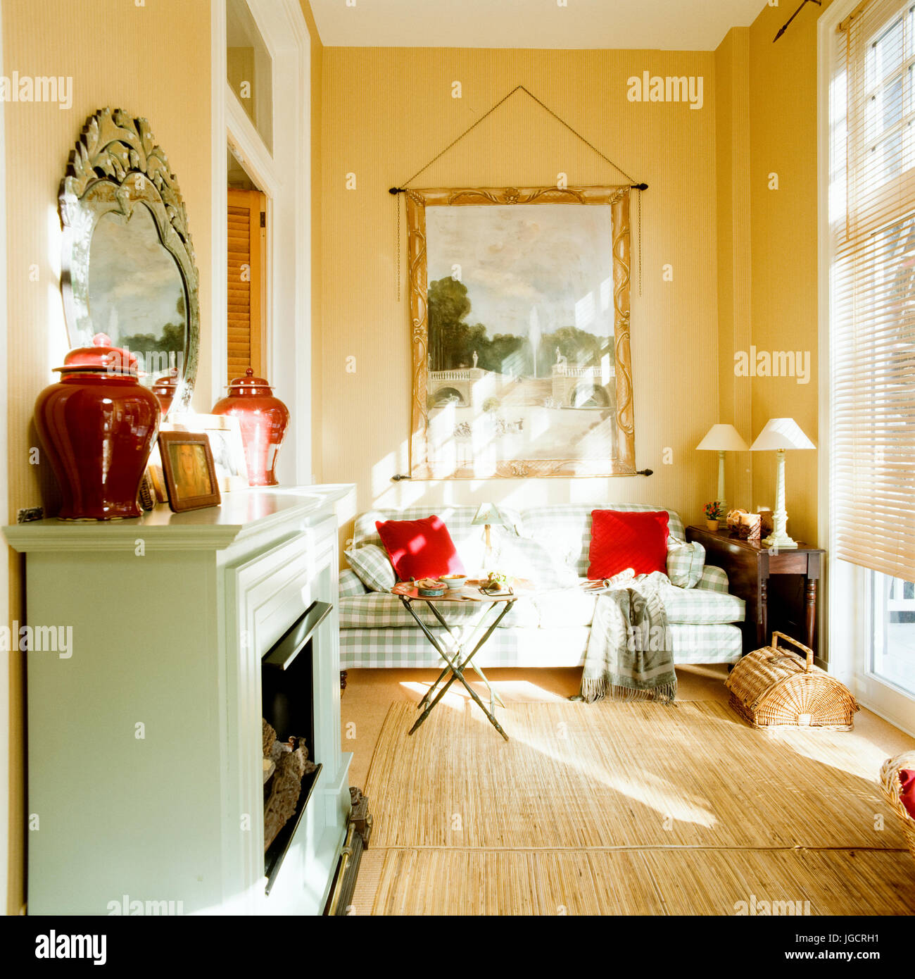 Wohnzimmer im Country Stil Stockfoto