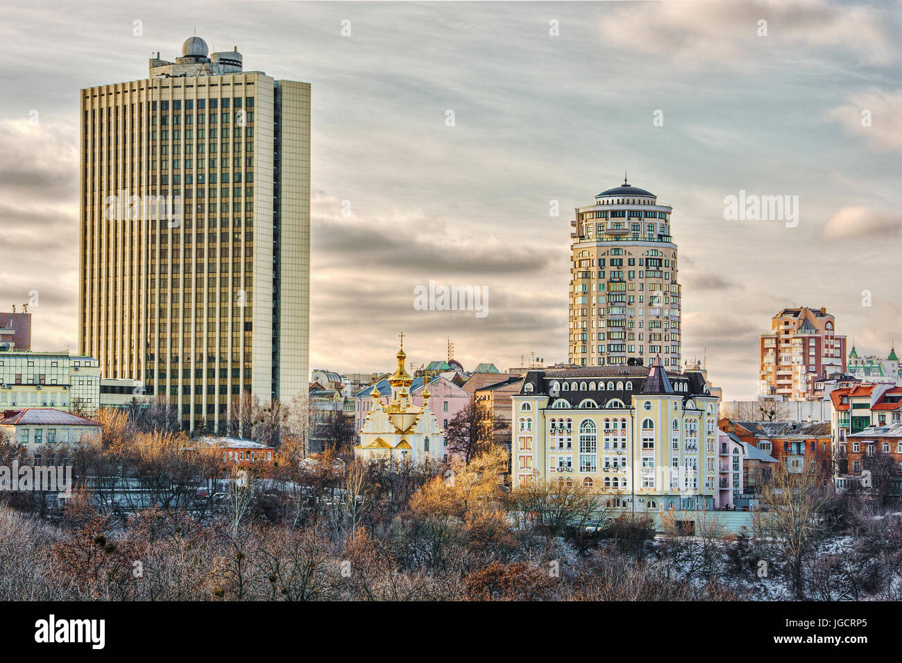 Skyline der Stadt, Kiew, Ukraine Stockfoto