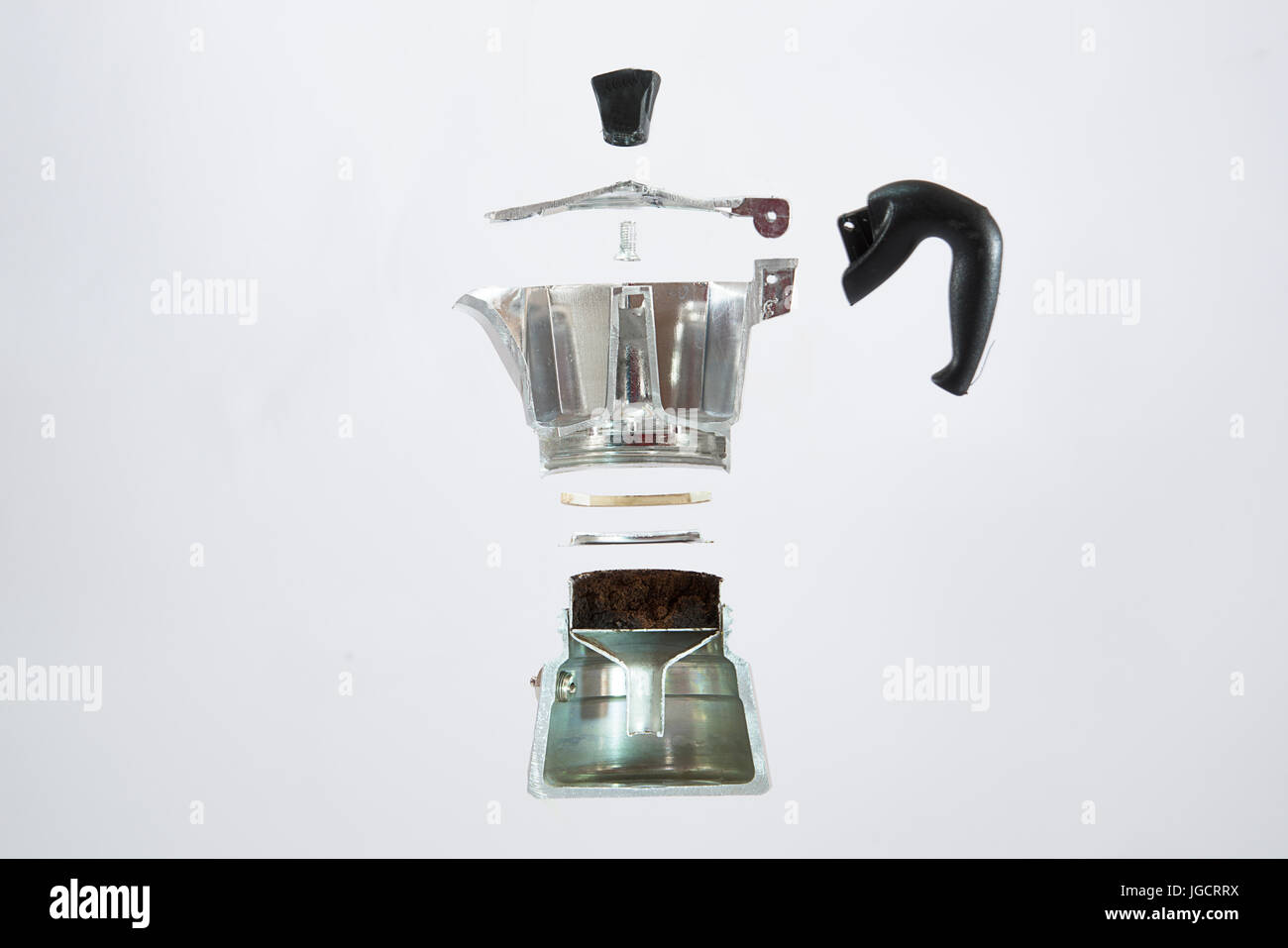 Querschnitt-Schichten eine Espresso-Kaffeemaschine Stockfotografie - Alamy