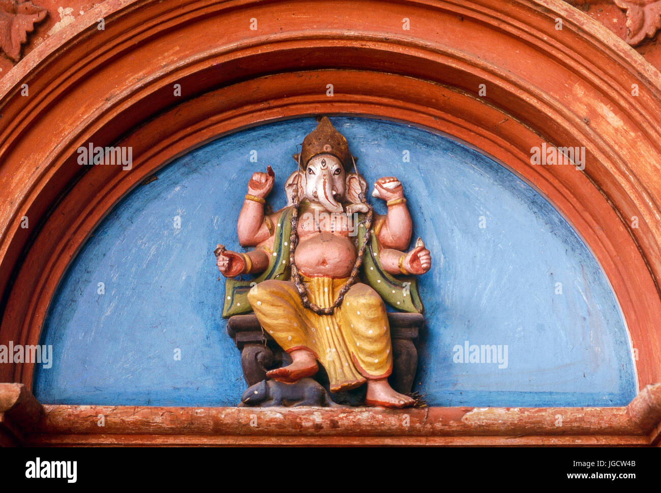 Terrakotta Kunst des Lord Ganesha, Bishnupur, West Bengalen, Indien, Asien Stockfoto