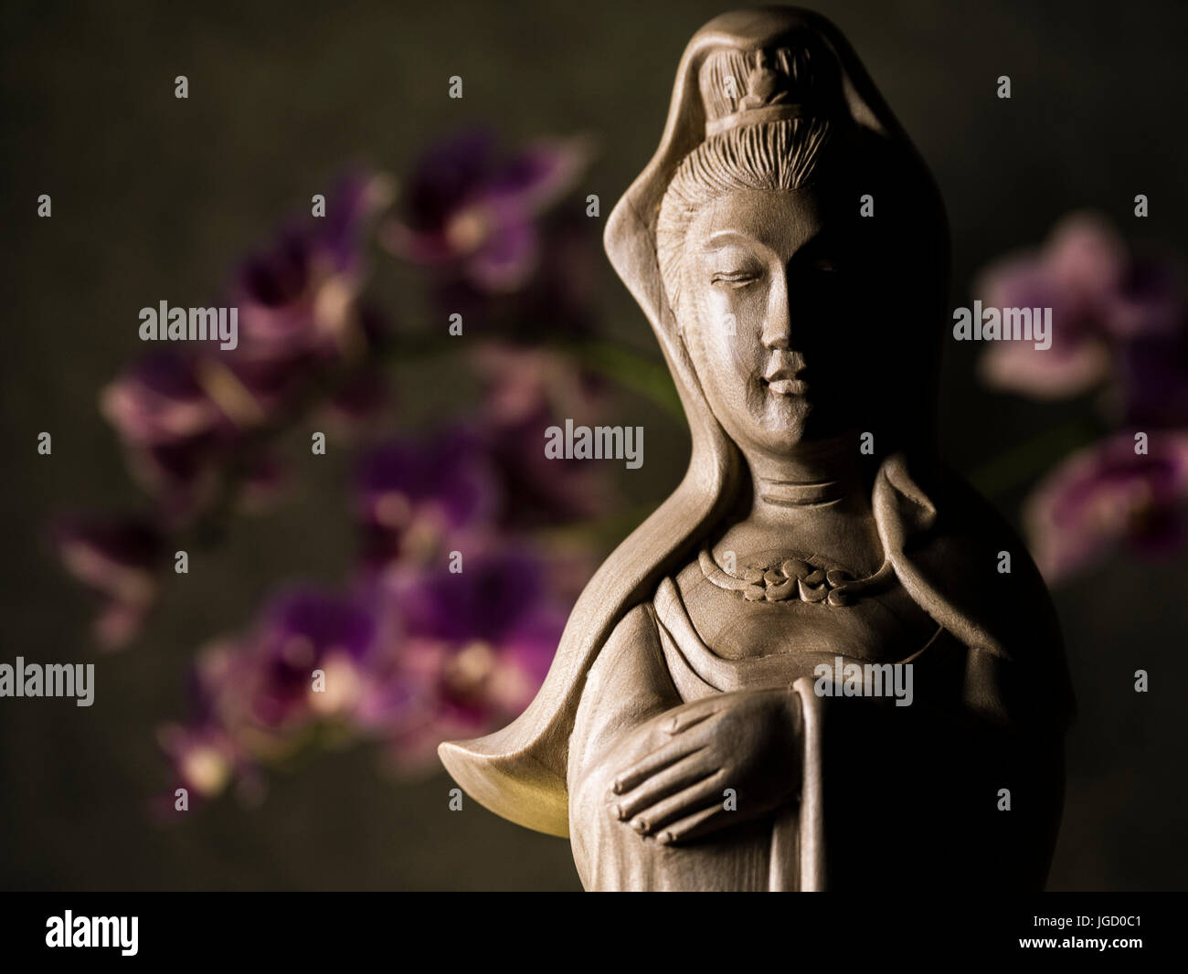 Avalokitasvara Bodhisattva/Guan Yin/Guanshiyin Skulptur 觀音/觀世音/觀自在/菩薩/觀音菩薩/觀世音菩薩/觀自在菩薩/像 Stockfoto
