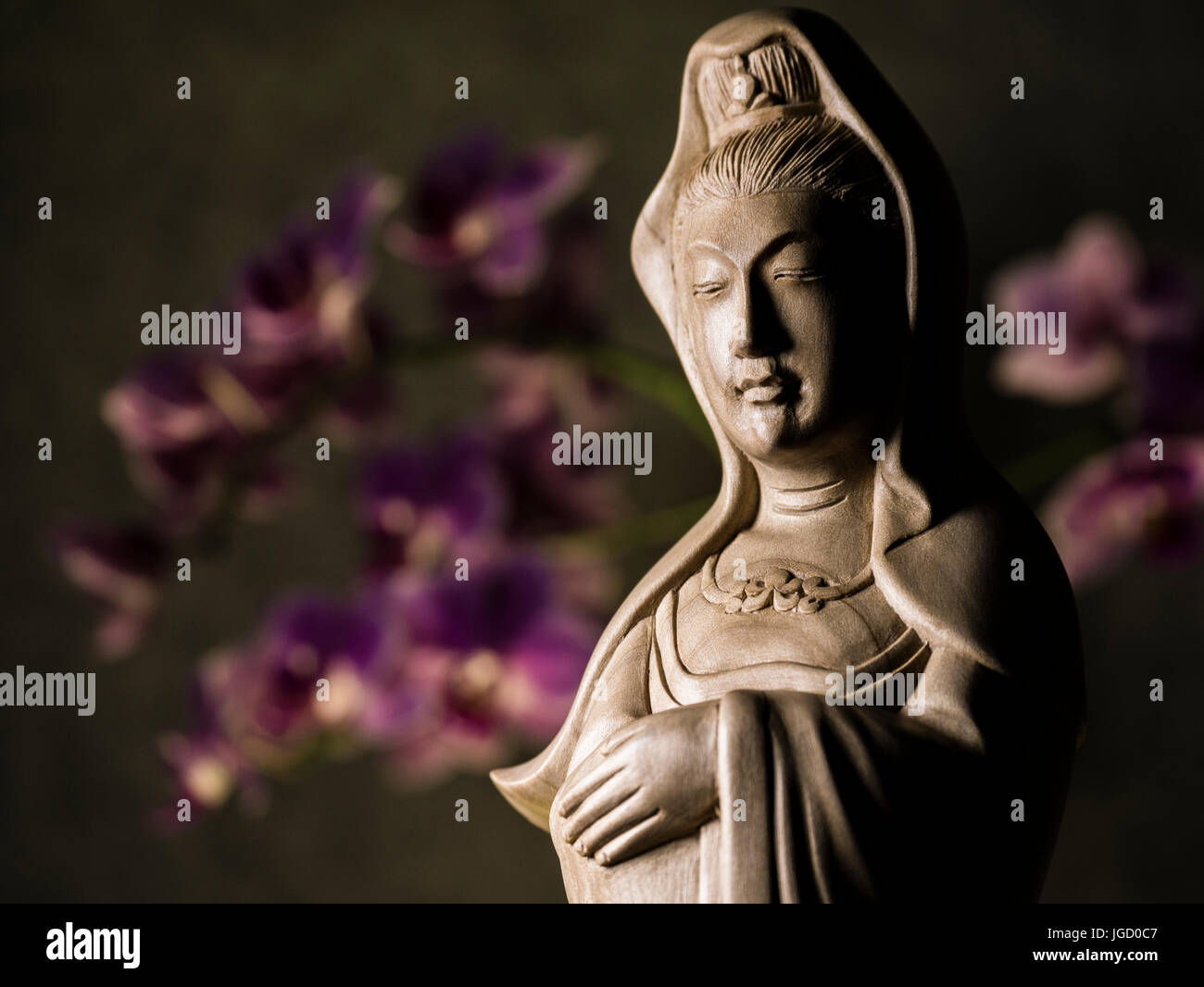 Avalokitasvara Bodhisattva/Guan Yin/Guanshiyin Skulptur 觀音/觀世音/觀自在/菩薩/觀音菩薩/觀世音菩薩/觀自在菩薩/像 Stockfoto