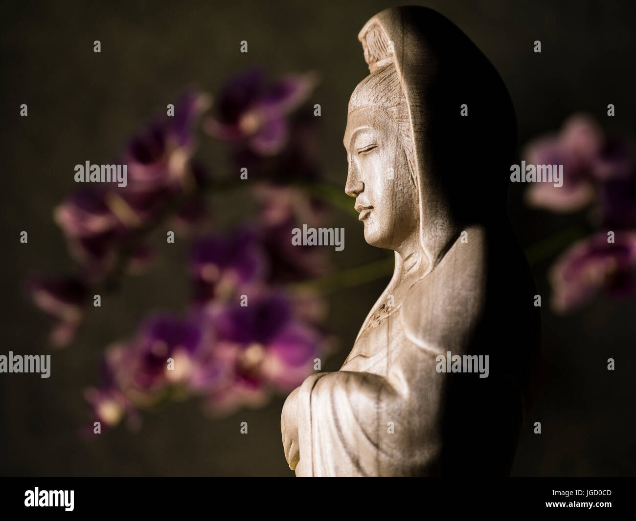 Avalokitasvara Bodhisattva/Guan Yin/Guanshiyin Skulptur 觀音/觀世音/觀自在/菩薩/觀音菩薩/觀世音菩薩/觀自在菩薩/像 Stockfoto