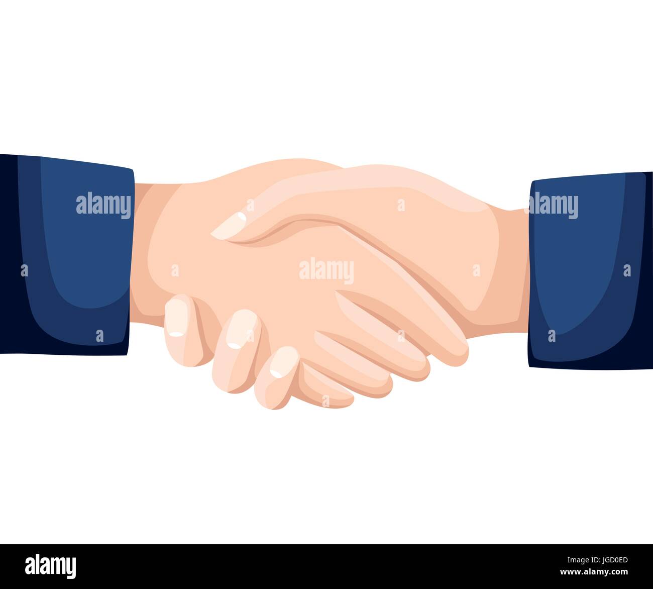 Schütteln Hände Geschäft Vektor-Illustration mit abstrakten Strahlen, Symbol für den Erfolg umzugehen, glückliche Partnerschaft, Gruß schütteln, lässige Handshaking. Web-site Stock Vektor