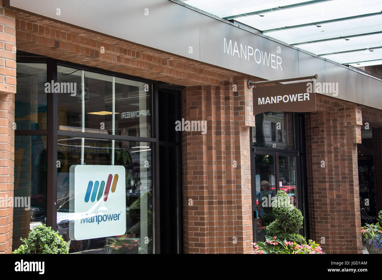 Manpower, Vancouver, Kanada Stockfoto