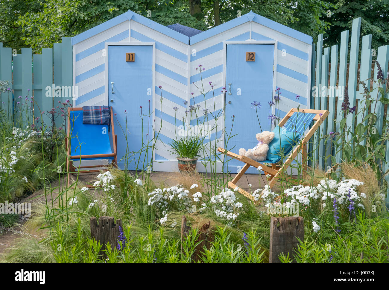 Southend-Rat "By the Sea" Garten, ein Schaugarten auf der RHS Hampton Court Palace Flower Show, Juli 2017, East Molesley, Surrey, UK Stockfoto