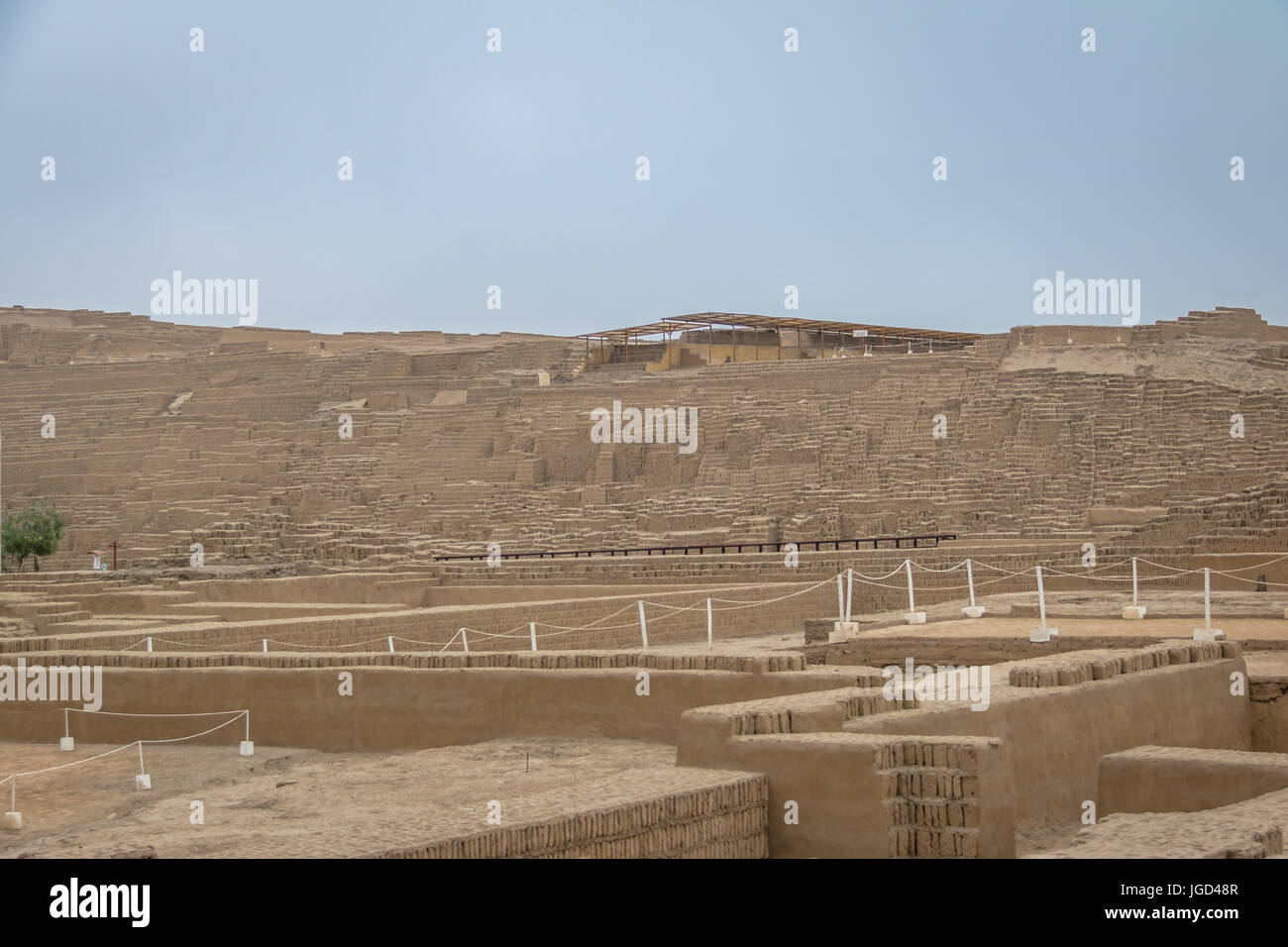 Huaca Pucllana Pre-Inka-Ruinen im Stadtteil Miraflores - Lima, Peru Stockfoto