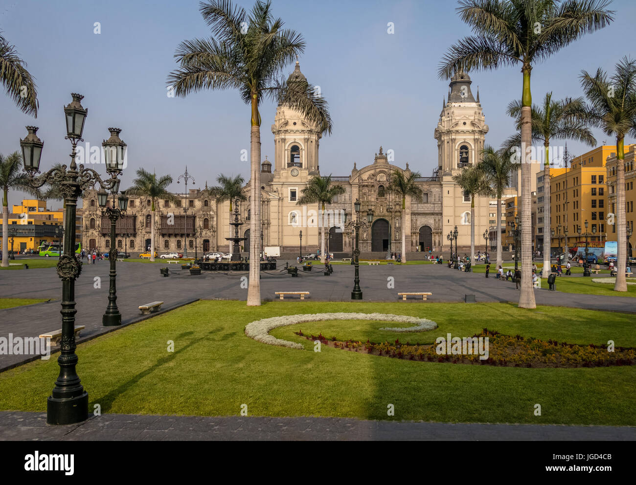 Die Basilika Kathedrale von Lima an der Plaza Mayor - Lima, Peru Stockfoto