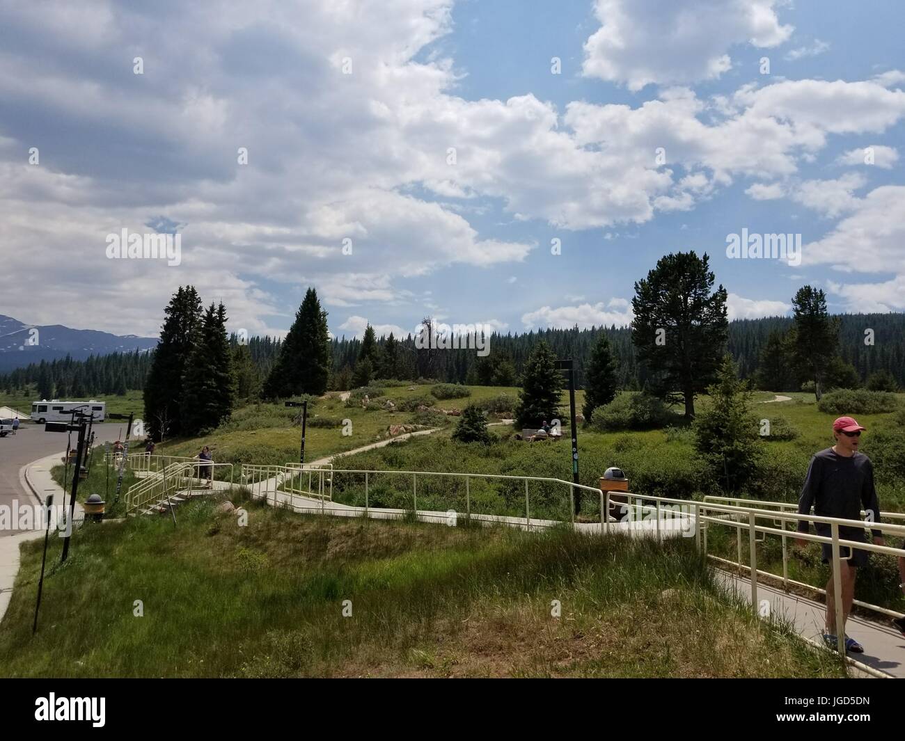 Scenic Walkway an Colorado Rest Stop Stockfoto