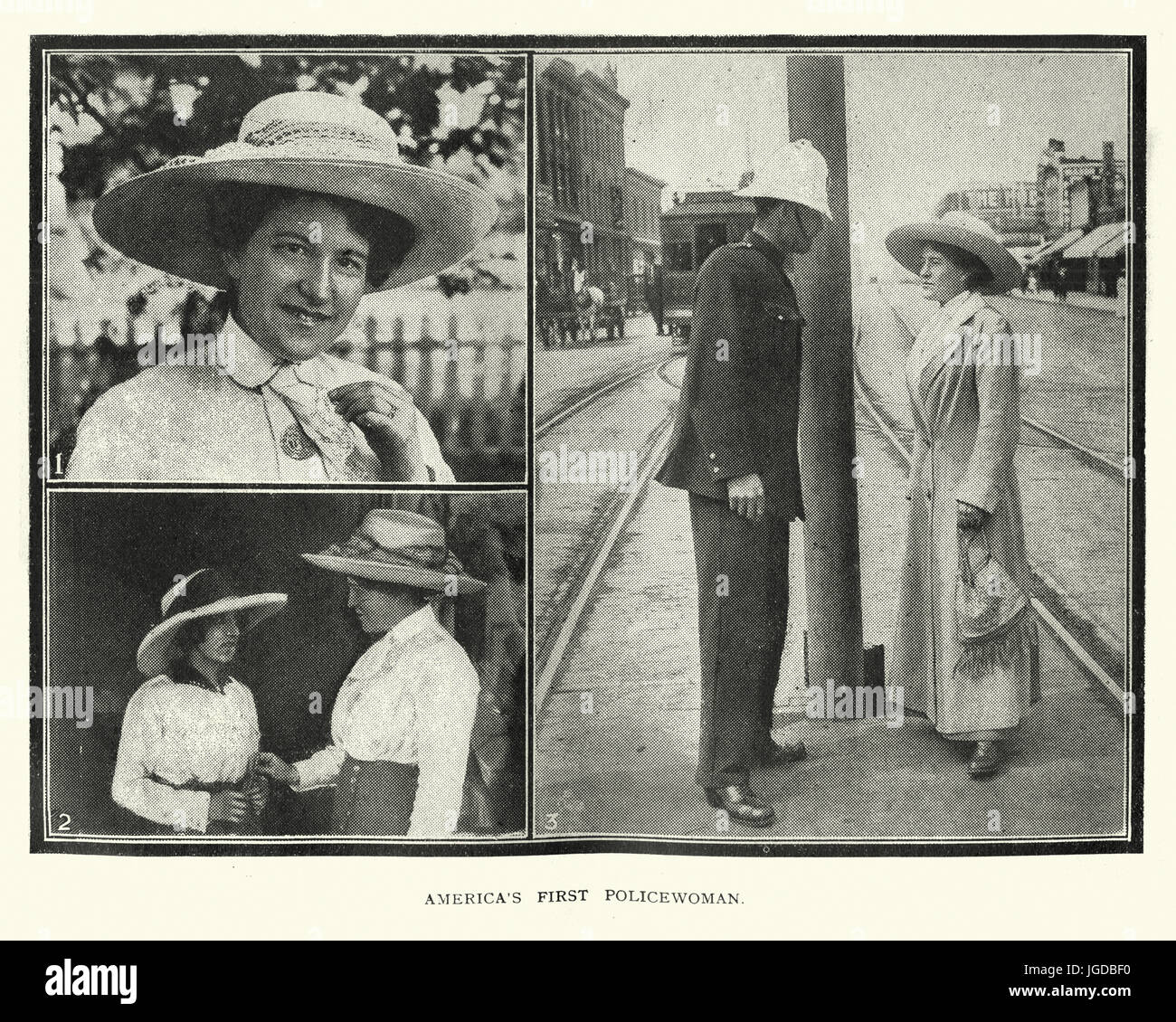 Alice Stebbins Wells (13. Juni 1873, 17. August 1957) war der erste gebürtige Amerikaner Polizistin in den Vereinigten Staaten, im Jahre 1910 in Los Angeles gemietet Stockfoto