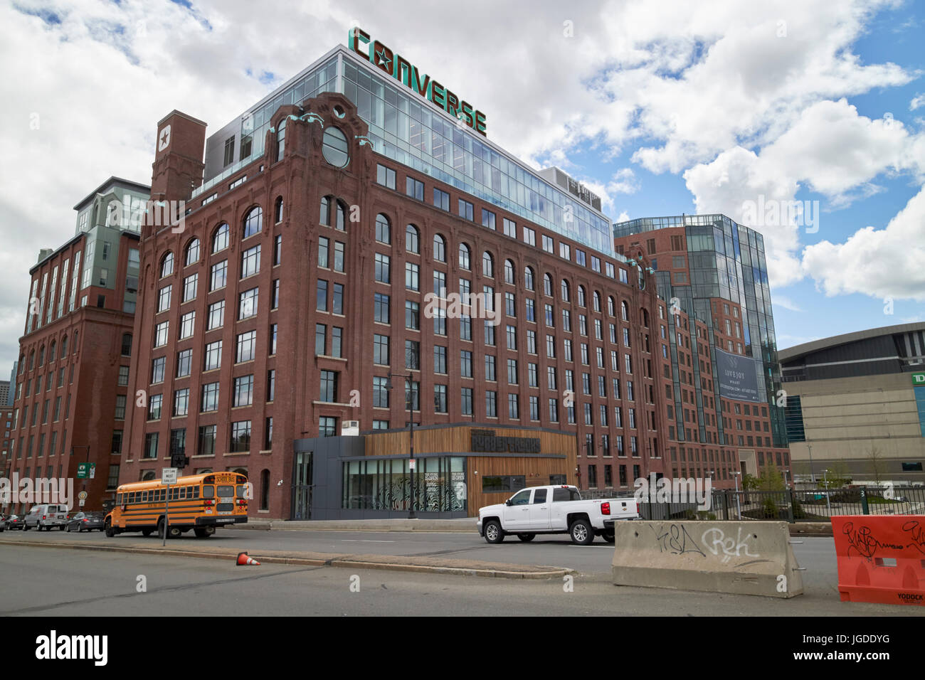 Lovejoy Wharf ehemaliger u-Boot-Signal Gebäude Converse Welthauptquartier Boston USA Stockfoto