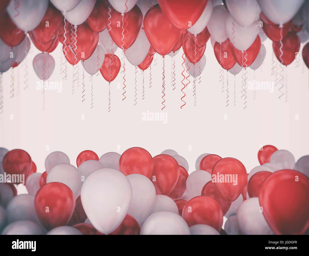 Luftballons, rote Luftballons, Geburtstag, Feier, bunte, Tag, Dekor, Dekoration, glücklich, Stockfoto
