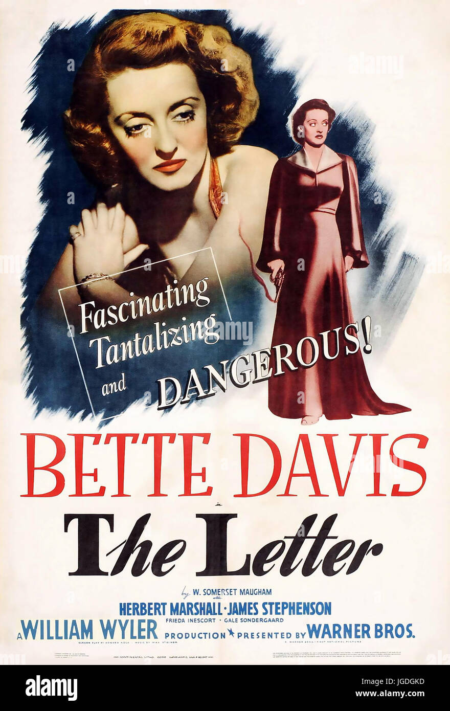 DER Brief 1940 Warner Bros Film mit Bette Davis Stockfoto