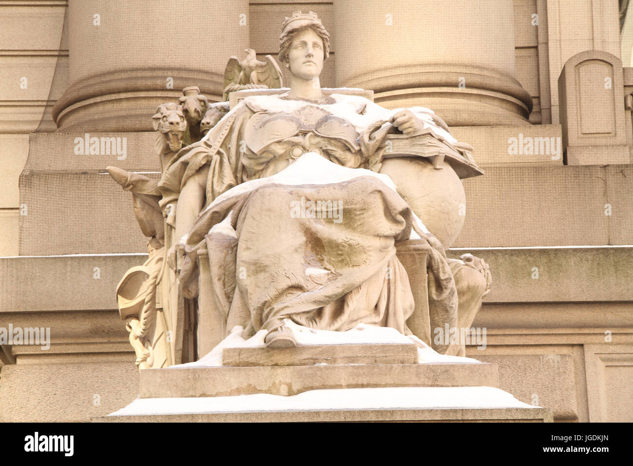 National Museum of the American Indian, Wall Street, Manhattan, New York City, Vereinigte Staaten Stockfoto